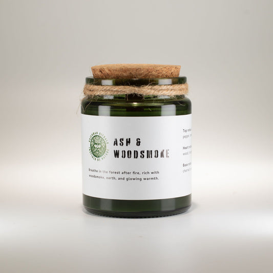 Greenman Woodwick Soy Candle - Ash & Woodsmoke - Spiru-shop.nl