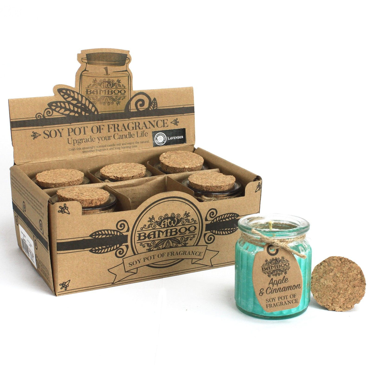 Apple & Cinnamon Soy Pot of Fragrance Candle - Spiru-shop.nl