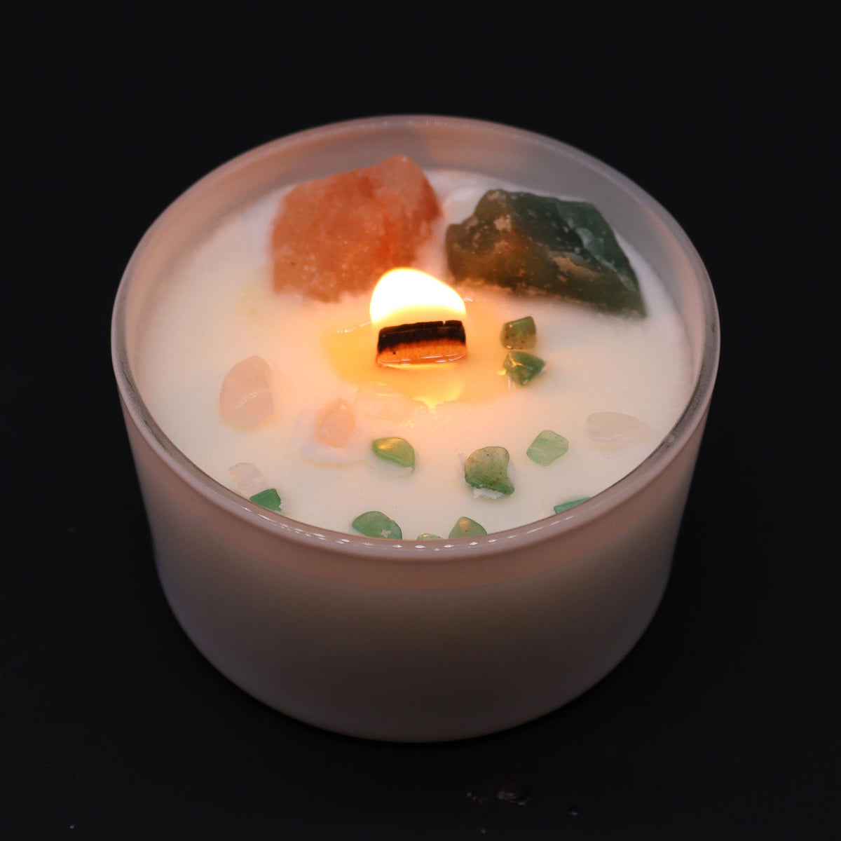 Chakra Crystal Candles - Heart Chakra - Spiru-shop.nl