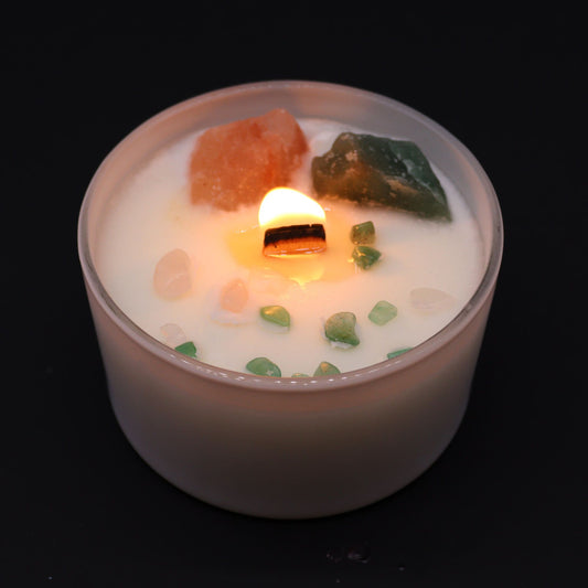 Chakra Crystal Candles - Heart Chakra - Spiru-shop.nl